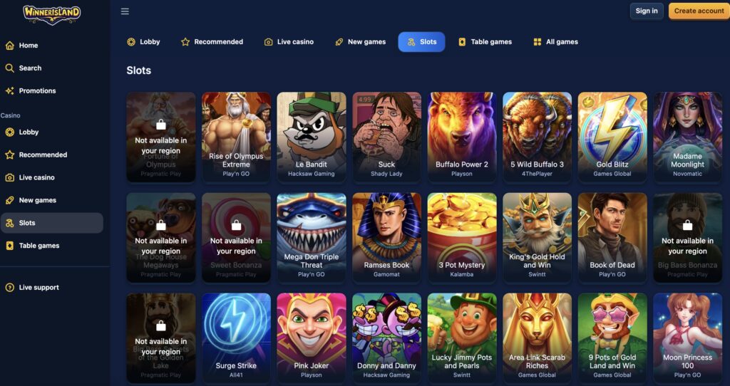 Winner Island – Best Non GamStop Casino for Bonus Buy Slots & Exclusive Games